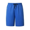 thumbnail image 4 of LpwkSSA Men's Drawstring Layer Loose Straight Leg Five Quarter Shorts Blue M, 4 of 8