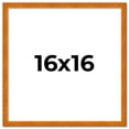 thumbnail image 2 of 16x16 Honey Brown Real Wood Picture Frame Width 0.75 inches | Interior Frame Depth 0.5 inches |, 2 of 8