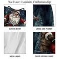 thumbnail image 4 of luoweisi Men's Beach Shorts Quick Dry Swim Trunks with Mesh Lining Santa Claus Motorcycle S, 4 of 5