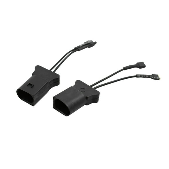 Unique Bargains 2pcs Black Car Horn Speaker Adapter Wiring Harness Pigtail Socket for Audi