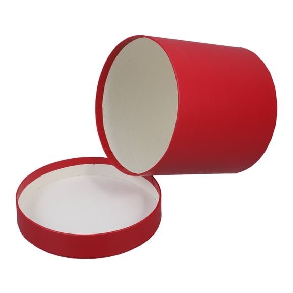 Milisten Red Round Bouquet Holder Vase for Flowers Elegant Present Flower Box for Special Occasions