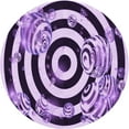 thumbnail image 1 of Ahgly Tapis Rond Lavable en Machine Intérieur Transitionnel Iris Violet, 5 Pieds Rond, 1 of 7