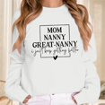 thumbnail image 2 of Tiweut Funny Sweatshirt Gift for Nanny Women's Mom Nanny Great Nanny Casual Long Sleeve Shirts Winter Pullover Tops,White,M, 2 of 4