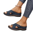 thumbnail image 5 of RotHome Ladies Orthopedic Sandals with Arch Support Wedge Low Heel Dressy Casual Slip On Summer Shoes Beach Bohemian Sandals for Women Wide Width, 5 of 6