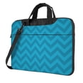 thumbnail image 1 of Blue Repeating Stripes Laptop Bag, 13 inch Laptop or Tablet, Business Casual Laptop Bag, 1 of 8