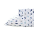thumbnail image 4 of Home Essence Teen Ultra Soft Microfiber Whale Sheet Set, Blue White, 4 piece, Full, 4 of 6