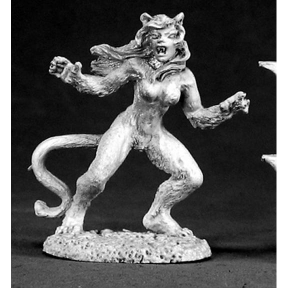 Reaper Miniatures Cleo, Weretigress #02575 Dark Heaven Legends Unpainted Metal