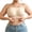 Beige, variant on Women's Bras Plus Size Strapless Front Closure Bandeau Bra with Open Back Push Up Solid Underwear,38D-50J