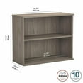 thumbnail image 6 of Hybrid Small 2 Shelf Bookcase in Modern Hickory - Engineered Wood, 6 of 7