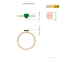 thumbnail image 4 of ANGARA Natural 3-Prong-Set Heart Emerald Ring With Diamond Accents in 14K Rose Gold for Women (Size-5mm) | May Birthstone, Birthday, Anniversary, Jewelry Gift for Women | Natural Emerald Ring, 4 of 8