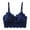 Blue, variant on Bralettes For Women Tops Built In Bras Lace Sleeveless Summer Fashion Lace Beauty Back Solid Strap Wrap Hollow Out Bra Underwear Burgundy
