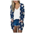 thumbnail image 1 of Mode Femmes Noël en Vrac Cardigan Manches Longues Automne Blouse, 1 of 7