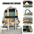 thumbnail image 3 of FORMRS Mini Backpack Purse for Women Travel Daypack Casual Shoulder Bag, Beige Floral Wave, 3 of 7