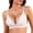 White, variant on Women'S Floral Triangle Bra Wireless Lace Bralette Racerback Plunge Lightly Lined Beige XXL(XXL)