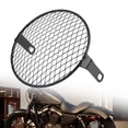 thumbnail image 4 of Protector de Parrilla de Faro Suuonee Máscara de Cubierta de Parrilla Redonda de Faro de Montaje Lateral de Motocicleta de 65 Pulgadas para Cruiser Chopper Cafe Racer ANGGREK Otros, 4 of 8