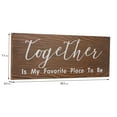 thumbnail image 4 of Sintosin Farmhouse Together is My Favorite Place to Be Rustic Wooden Wall Decor 20", Hanging Entryway Wall Sign with Quotes for Home Decor Bedroom Living Room, 4 of 5