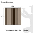 thumbnail image 5 of Dundee Deco Acoustic Panels, Wooden Slats for Decor and Noise Reduction - 3D Wall Panels or Ceiling Panels - Medium Taupe - Sample 6" x 6", 5 of 7