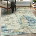 thumbnail image 3 of Luxe Weavers Modern Abstract Indoor Silver 5x7 Area Rug, Stain-Resistant Carpet, 3 of 7