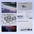 thumbnail image 5 of Magnetic Switch Gaming Keyboard, 61-Key 60% Layout, 6-Color Skeleton Hollow Case, RGB Backlit, Full N-Key Rollover, Hot-Swappable Adjustable Magnetic Switches, Backlit PBT Keycaps, 5 of 8
