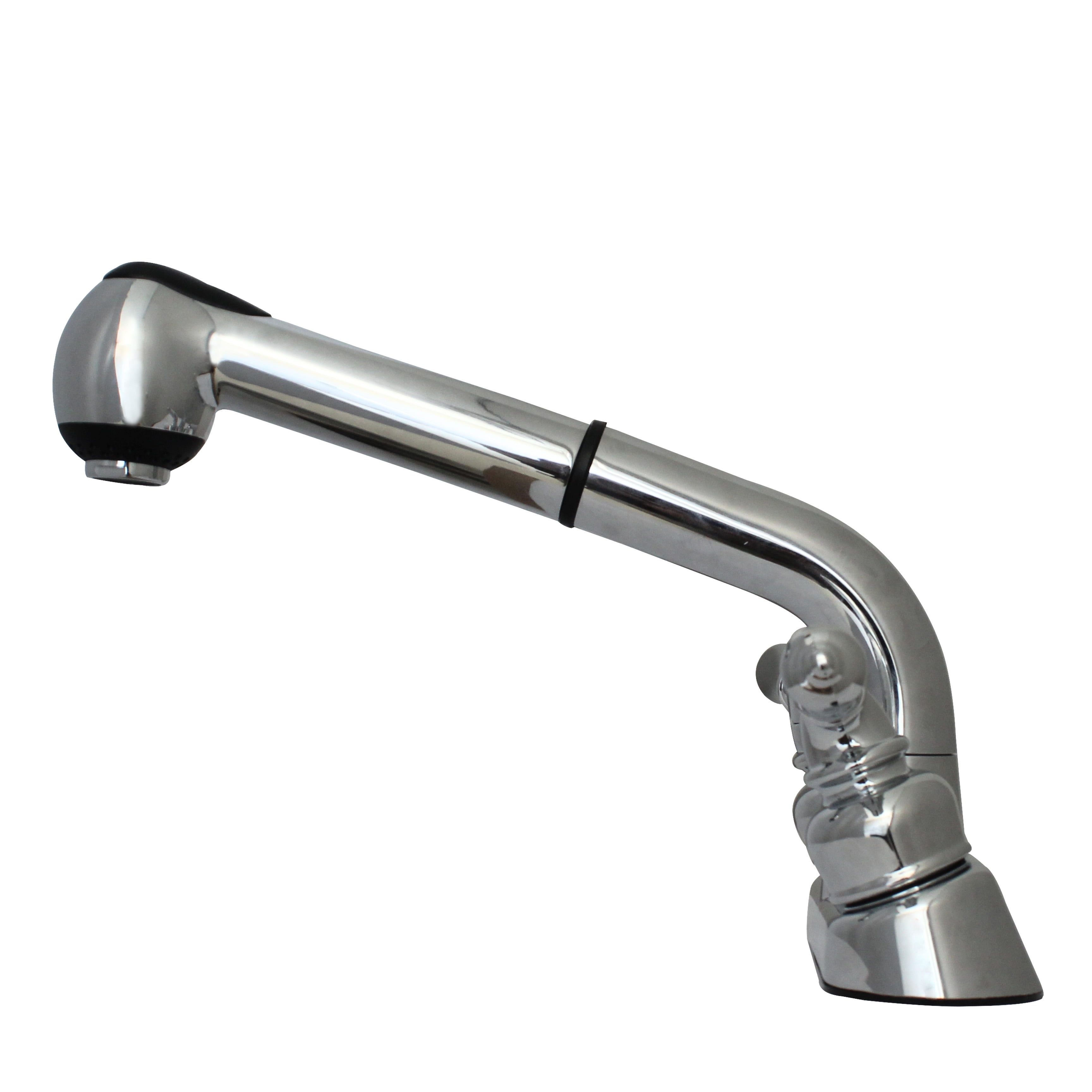 Universal Laundry Tub Faucet with Pull Out Spray Spout, Non-Metallic ABS Plastic, Chrome Finish