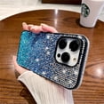 thumbnail image 1 of Luxury Bling Glitter Diamond Gradient Rhinestones Phone Case For iPhone 15 14 Pro Max 13 12 11 X XR XS 7 8 Plus Shockproof Cover ZR, 1 of 7