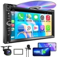 thumbnail image 1 of Reproductor estéreo de CD/DVD doble DIN para coche CarPlay Android Auto, 1 of 5