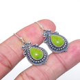 thumbnail image 3 of Copper Green Turquoise 925 Sterling Silver Earring V7403, Drop/Dangle Earring, Green Earring, Pear Earring, Gift For Her, Copper Green Turquoise Earri, 3 of 4