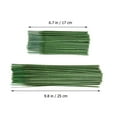 thumbnail image 6 of 100pcs Wedding Bouquet Flowers Green Wire Floral Stems Artificial Plastic Rods Fake Flower Stems for Garden Wedding Arrangements Set, 6 of 6