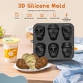 thumbnail image 5 of Halloween Skull Cake Pan Silicone Large Size Skull Baking Molds，Baking Skull Cake Molds for Chocolate, Pudding,Cakes,Jello, Candy, 5 of 7