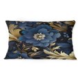 thumbnail image 3 of Designart "Enigmatic Blue Illusion" Damask Printed Throw Pillow, 3 of 5