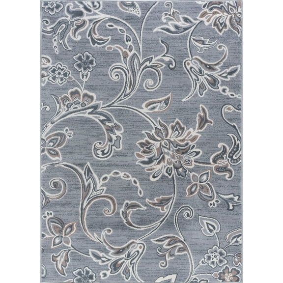 Tayse Madison Area Rug MDN3509 Transitional Gray Bulbs Curls 2' x 3' Rectangle