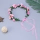 thumbnail image 4 of EeaseMX Diadema floral bohemia estilo hawaiano, guirnalda de simulación, corona de flores para la frente, diadema para playa, tocado para festivales, bodas, fiestas y vacaciones (rosa), 4 of 7