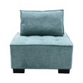 thumbnail image 2 of Accent Recliner Chair with Back Pillow, Lazy Sofa Chair Stable Plastic Legs, Square Ottoman Bench with Soft Padded Seat for Living Room, Bedroom, Weight Capacity 275 LBS, 2 of 9