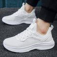 thumbnail image 4 of Men's Grey Breathable Mesh Casual Sneakers, Lightweight Walking Shoes with Cushioned Sole for Everyday Wear, Work, and Travel, 4 of 9