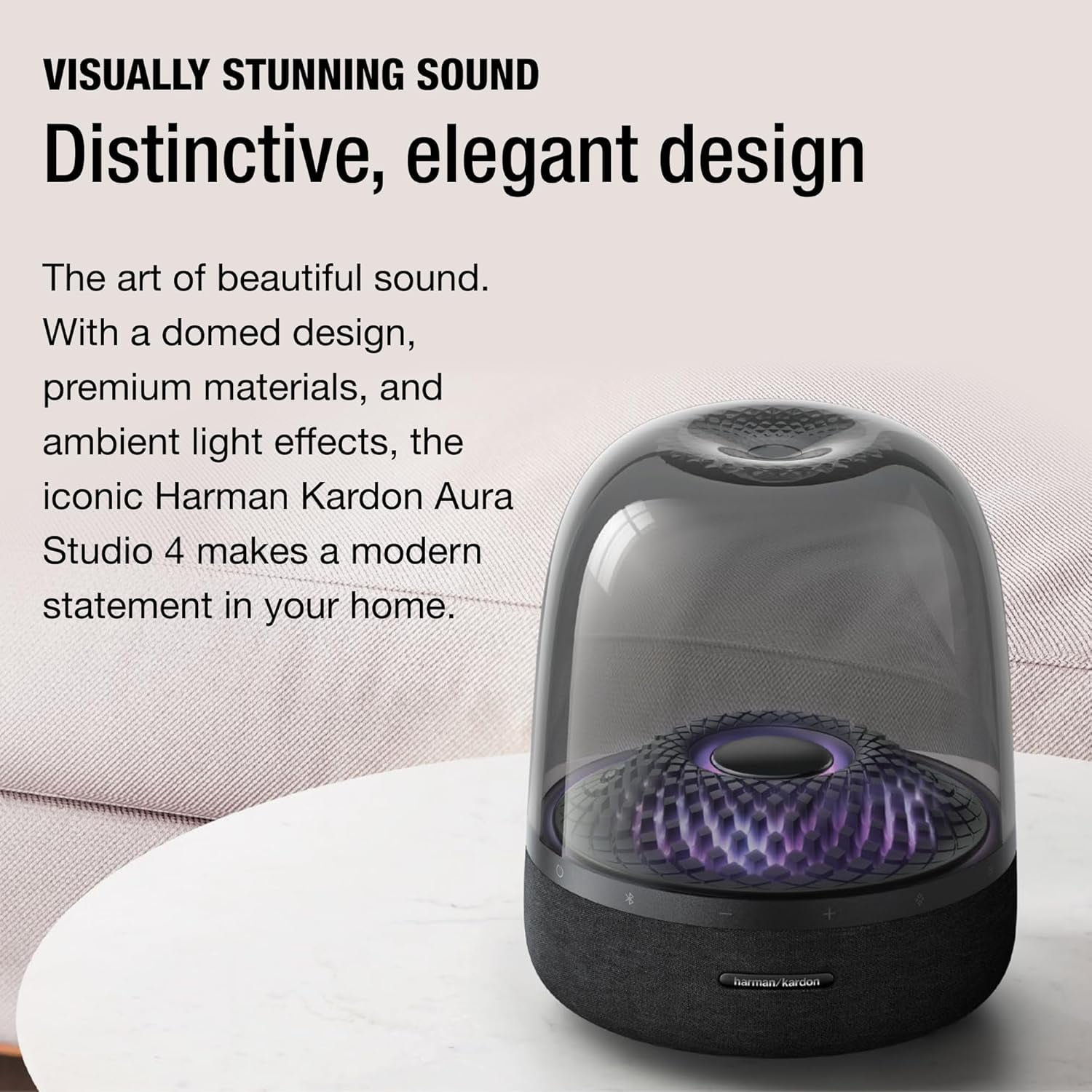 Harman Kardon HKAURAS4BLKAM-Z Aura Studio 4 Bluetooth Speaker, Black