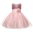 thumbnail image 2 of Vestido con lentejuelas flor falda larga lazo falda infantil malla regalo ropa niña vestido, 2 of 6