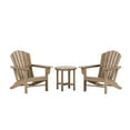 thumbnail image 2 of Westin Outdoor Weather Resistant HDPE Plastic Adirondack Chair - Weathered Wood (Set of 3), 2 of 6