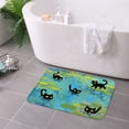 thumbnail image 3 of SPXUBZ Non Slip Flannel Polyester Kitchen Floor Mat With Black Cats On Lily Pads Design For Bedroom Bathroom Decoration 24x16 inch, 3 of 5