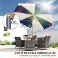 thumbnail image 4 of Outsunny Parasol de Patio 9 Pi, Parasol Inclinable UPF 50+ avec Manivelle, Couleurs Mixtes, 4 of 9