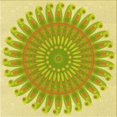 thumbnail image 1 of Ahgly Company Machine Washable Indoor Square Transitional Bold Yellow Area Rugs, 4' Square, 1 of 7