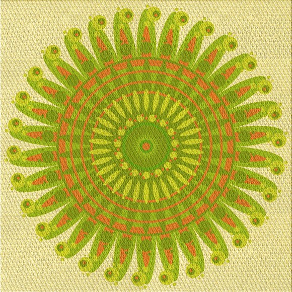 Ahgly Company Machine Washable Indoor Square Transitional Bold Yellow Area Rugs, 4' Square