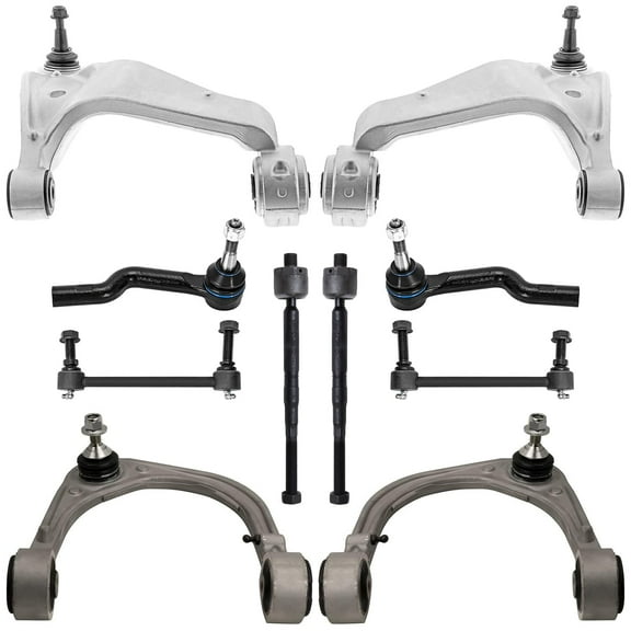Detroit Axle - Front Upper Lower Control Arms w/Ball Joints Sway Bar Links Inner Outer Tie Rods Replacement for 2008-2015 Cadillac CTS RWD - 10pc Set
