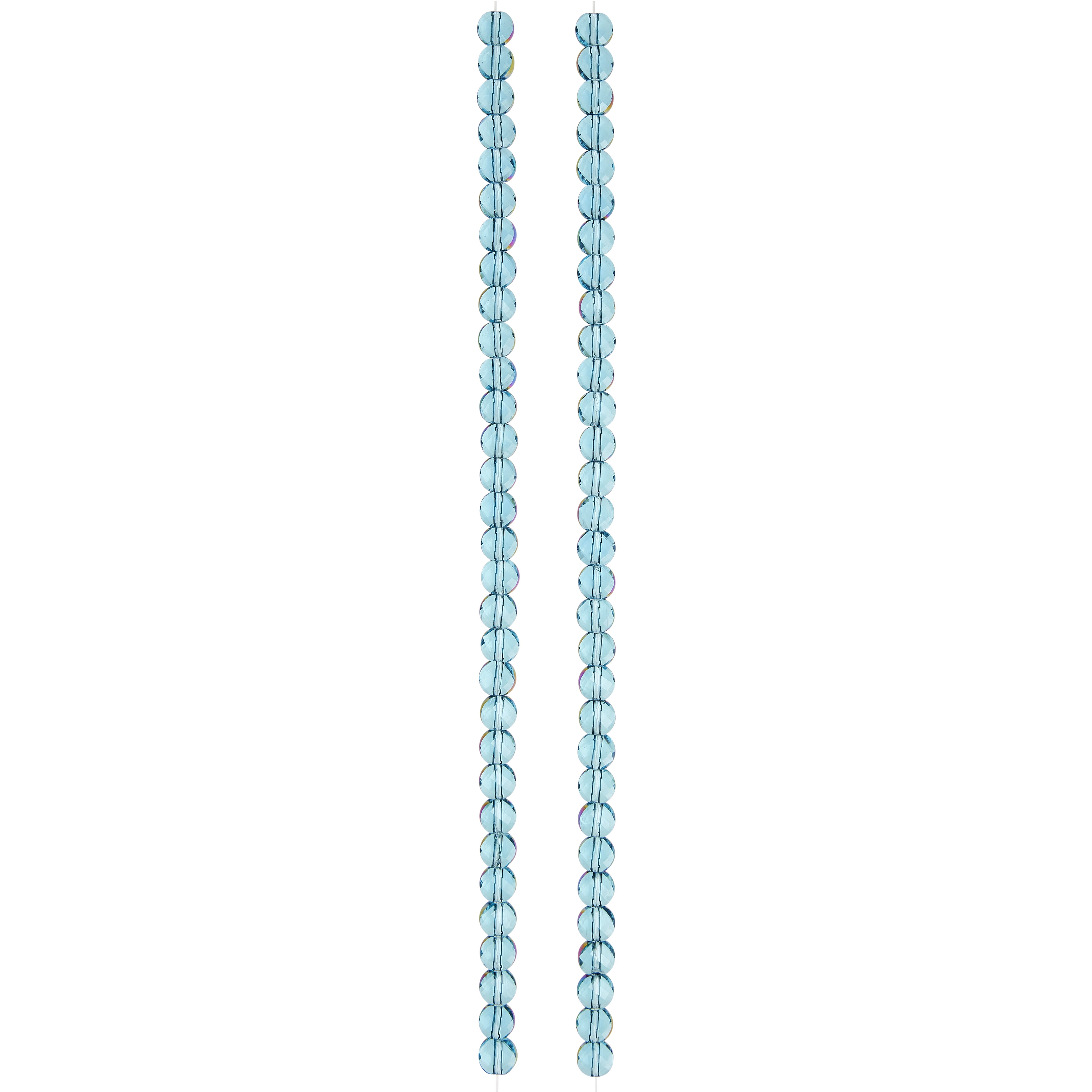 Bead Landing Shiny Aqua Clear Glass Beads, 6mm, 12 Packs: 2 ct. (24 total)
