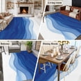 thumbnail image 5 of Large Area Rugs for Living Room Bedroom, Ombre Blue Waves 5'x8' Rug Washable Carpet Runner Indoor Outdoor, Abstract Art Gradient Modern Non Slip Floor Mats Rug for Kitchen, Bathroom, 5 of 8