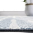 thumbnail image 4 of SAFAVIEH Blair Sorrel Geometric Striped Machine Washable Area Rug, 6'7" x 6'7" Round, Blue/Multi, 4 of 8