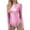 Y-Pink2620, variant on FEIFLY Women Yoga O-Neck Jumpsuits Shiny Metallic Leather Neck Long Sleeve Leotard Bodysuit Solid Color Leisure Female Onesie