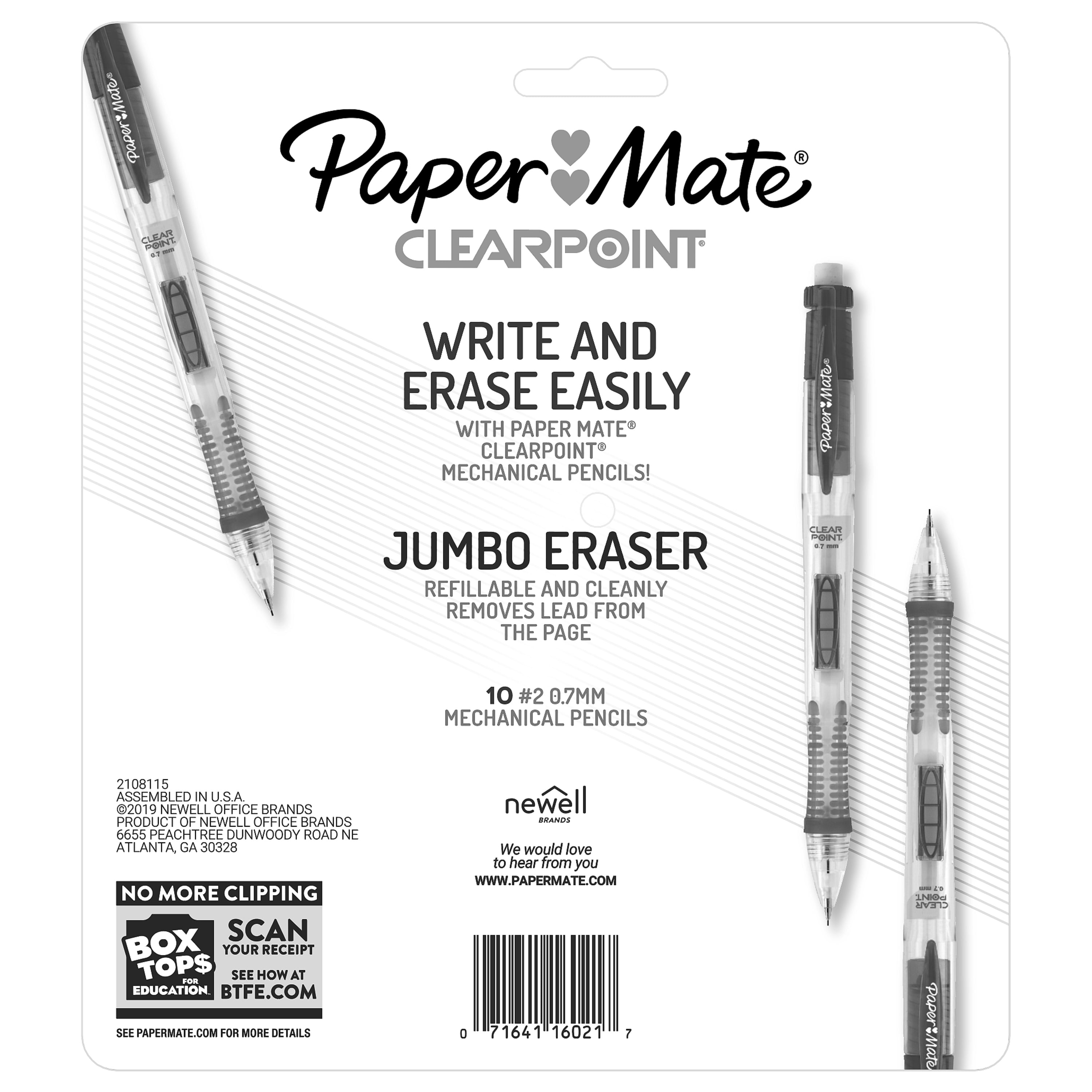 Paper Mate Mechanical Pencil, mm #2 Lead, Refillable, 10 Count - Walmart.com