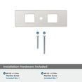 thumbnail image 4 of Amerock Medora 3-11/16 inch (94mm) Length Rectangle Polished Nickel Cabinet Knob Backplate, 4 of 6