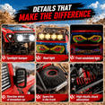 thumbnail image 4 of JoyStone 1:8 RC Car for Kids, 4WD Off-Road Monster Truck with Dynamic Eye Lights, Music, LED Headlights, 2 Batteries, 60+ Min Playtime, Remote Control Truck for Boys, Red, 4 of 11