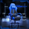 thumbnail image 5 of RSPGame Ergonomic Gaming Chairs for Adults,Pocket Spring Cushion,PU Leather Office Chairs with Lumbar Support and Retractable Footrest,Home and Office Computer Chairs-Blue Racing, 5 of 13
